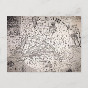 Postal Mapa de Virginia, 1612