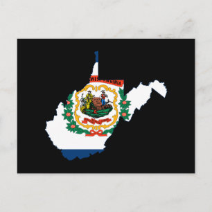POSTAL MAPA DE VIRGINIA OCCIDENTAL