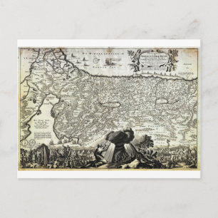 Postal Mapa de Visscher Stoopendaal de Israel Palestina