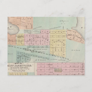 Postal Mapa de Waseca, Minnesota