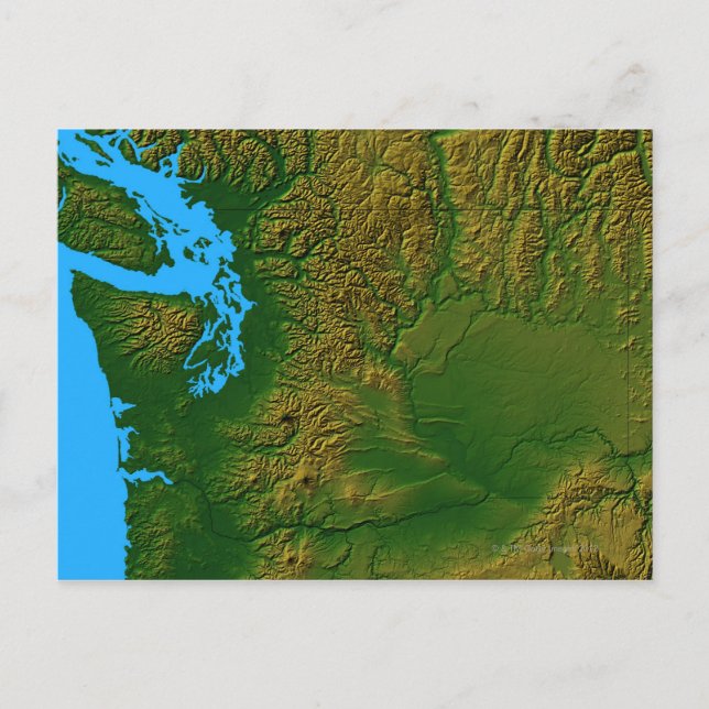Postal Mapa de Washington