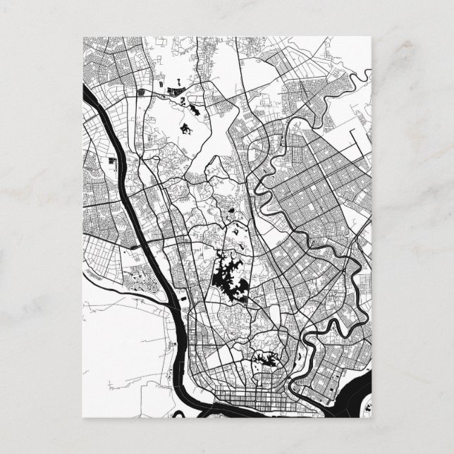 Postal Mapa de Yangon Myanmar (Anverso)