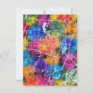 Postal Mapa de Yinchuan en China