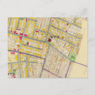 Postal Mapa de Yonkers en Nueva York