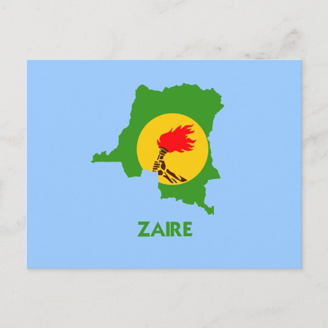 POSTAL MAPA DE ZAIRE (Anverso)