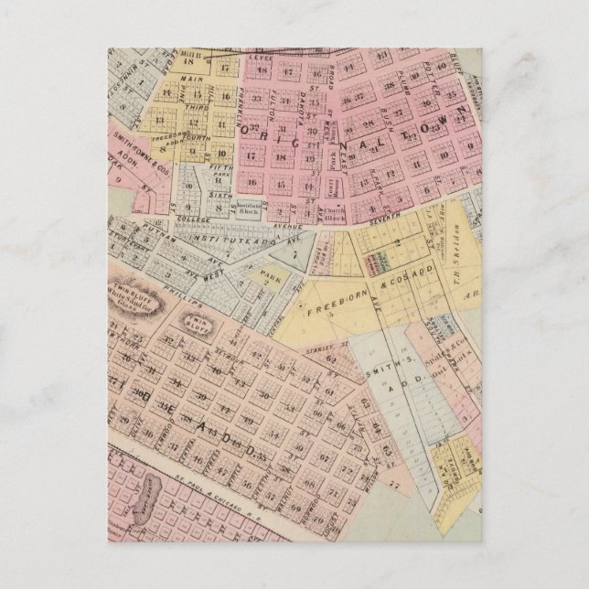 Postal Mapa del Ala Roja, condado de Goodhue, Minnesota (Anverso)