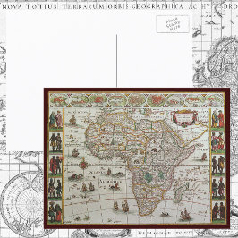 Postal Mapa del Antiguo Mundo de África de Blaeu, c.1635
