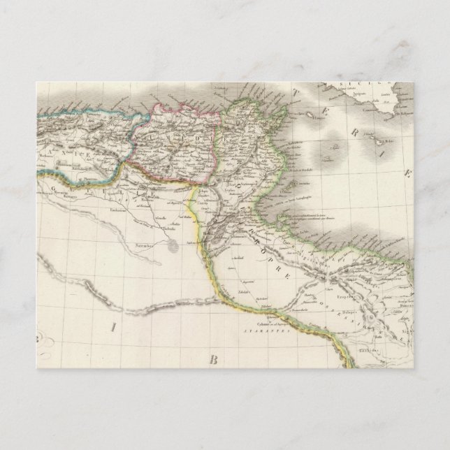 Postal Mapa del Atlas Africano Propre (Anverso)