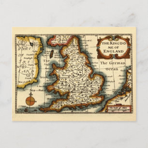 Postal Mapa del Atlas Anticuario del Reino de Inglaterra