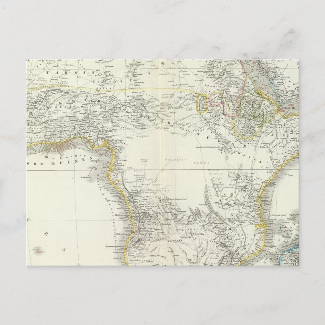 Postal Mapa del Atlas de África (Anverso)