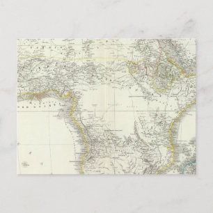 Postal Mapa del Atlas de África