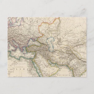 Postal Mapa del Atlas de África, Europa y Asia occidental