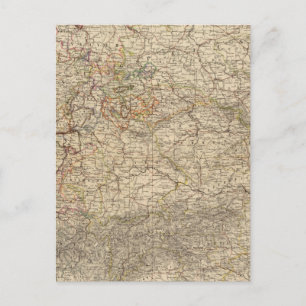 Postal Mapa del Atlas de Alemania