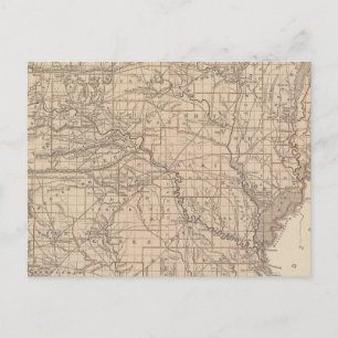 Postal Mapa del Atlas de Arkansas