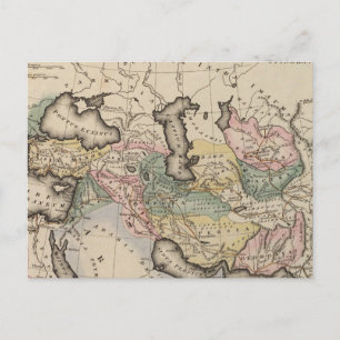 Postal Mapa del Atlas de Asia