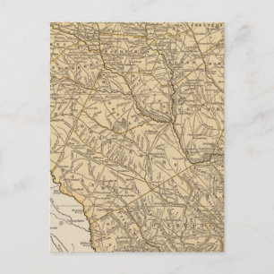 Postal Mapa del Atlas de Carolina del Sur