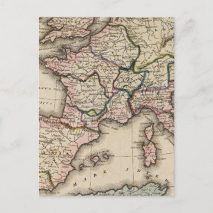 Postal Mapa del Atlas de Europa