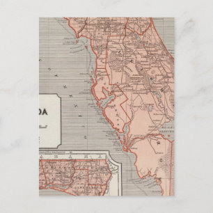 Postal Mapa del Atlas de Florida