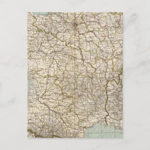 Postal Mapa del Atlas de Francia