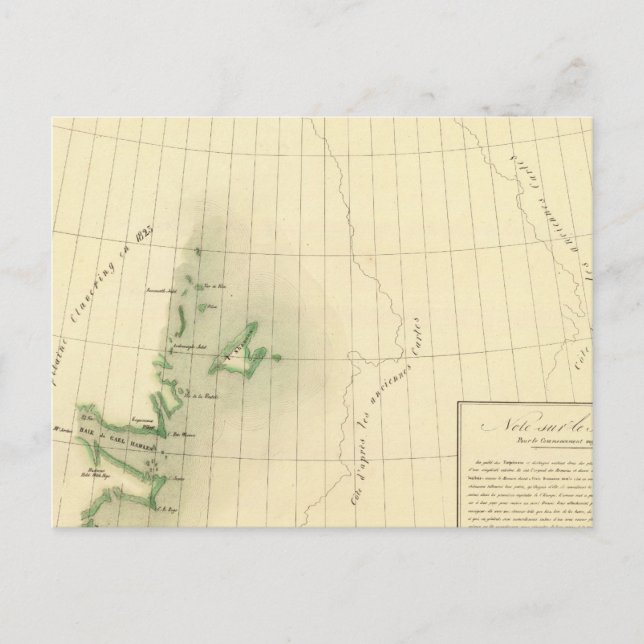 Postal Mapa del Atlas de Groenlandia (Anverso)