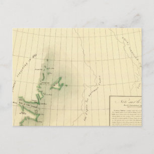 Postal Mapa del Atlas de Groenlandia