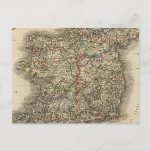 Postal Mapa del Atlas de Irlanda