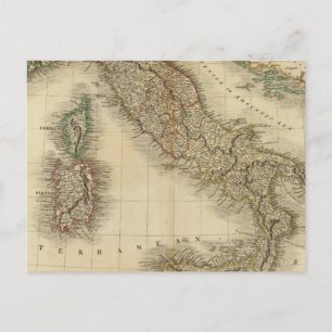 Postal Mapa del Atlas de Italia