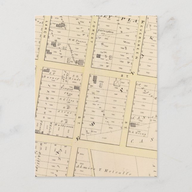 Postal Mapa del Atlas de la Isla Rhode (Anverso)