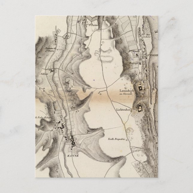 Postal Mapa del Atlas de la Meseta de San Pedro (Anverso)