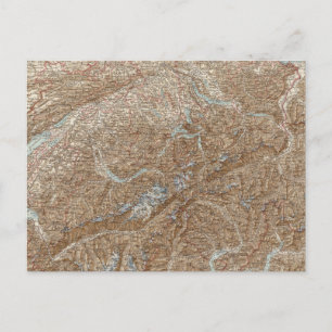 Postal Mapa del Atlas de la muerte de Schweiz, Suiza