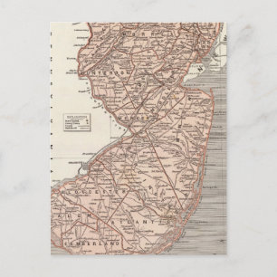 Postal Mapa del Atlas de Nueva Jersey