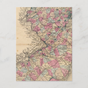 Postal Mapa del Atlas de Nueva Jersey