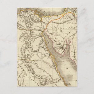 Postal Mapa del atlas de Oriente Medio