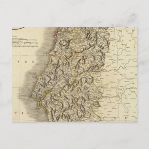 Postal Mapa del Atlas de Portugal