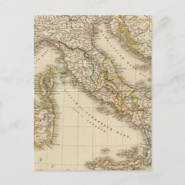 Postal Mapa del Atlas de Roma (Anverso)