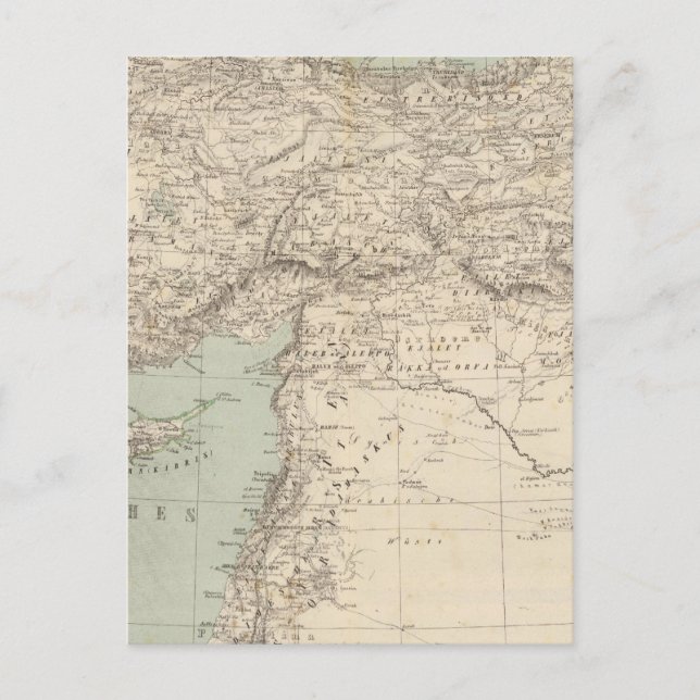 Postal Mapa del Atlas de Turquía (Anverso)