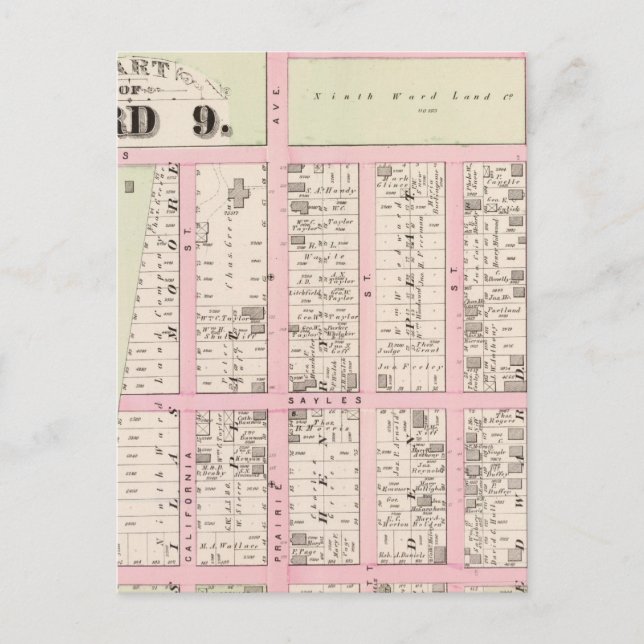 Postal Mapa del Atlas del Asilo de Huérfanos Católicos de (Anverso)