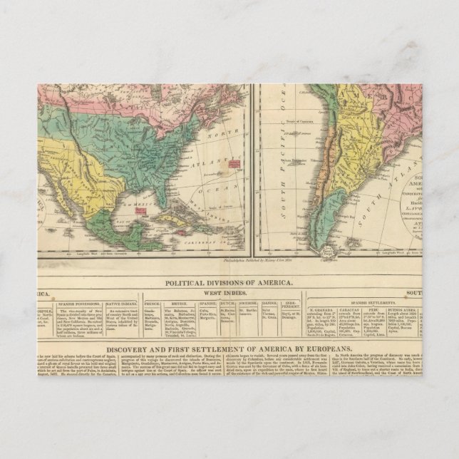 Postal Mapa del Atlas del descubrimiento europeo de Améri (Anverso)
