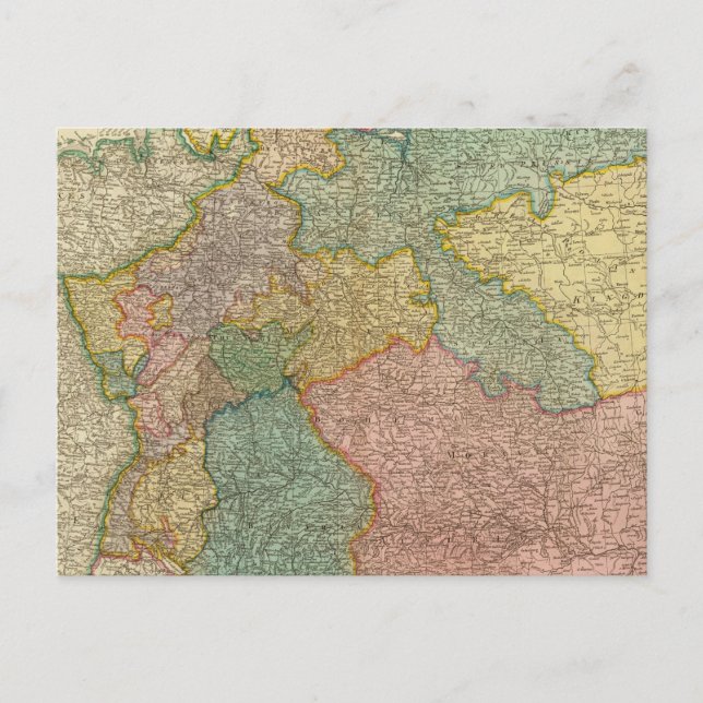 Postal Mapa del Atlas del Imperio Alemán (Anverso)
