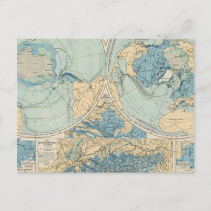 Postal Mapa del Atlas Eisverbreitung