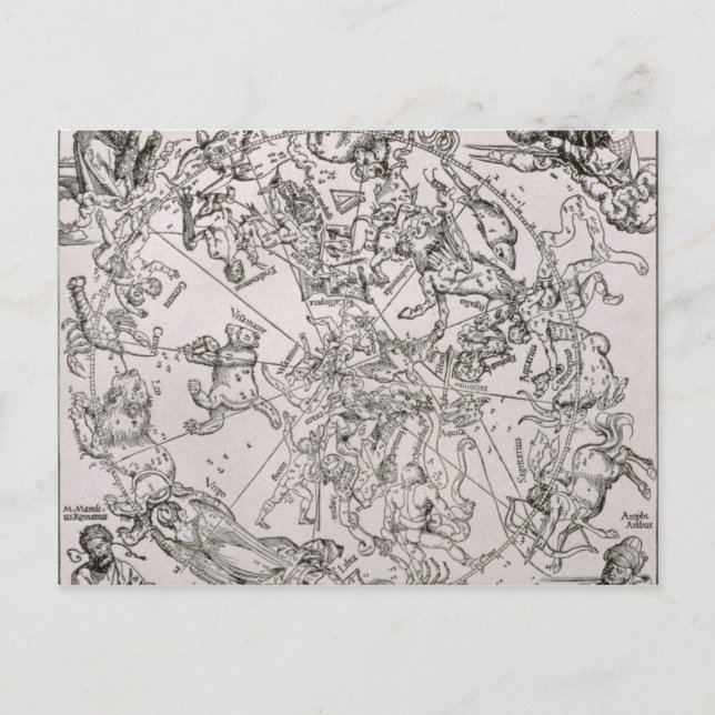 Postal Mapa del cielo septentrional (Anverso)