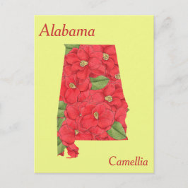 Postal Mapa del Collage de Flores del estado de Alabama