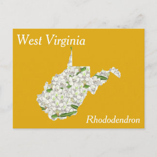 Postal Mapa del Collage de Flores del Estado de Virginia