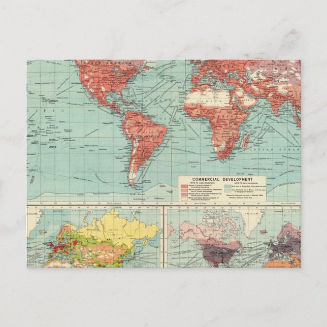 Postal Mapa del comercio mundial (Anverso)