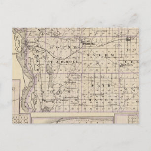 Postal Mapa del condado de Carroll, Mt Carroll