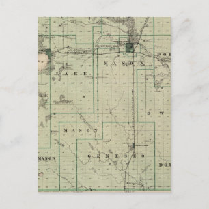Postal Mapa del condado de Cerro Gordo, estado de Iowa