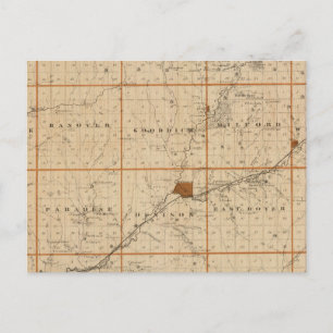 Postal Mapa del condado de Crawford, estado de Iowa