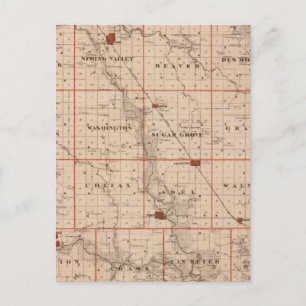 Postal Mapa del condado de Dallas, estado de Iowa