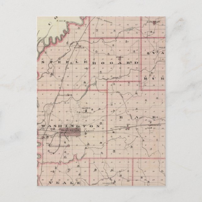 Postal Mapa del condado de Daviess (Anverso)