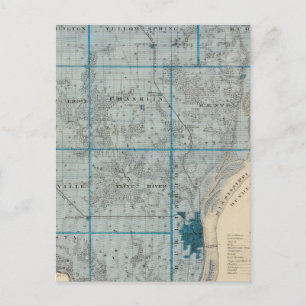 Postal Mapa del condado de Des Moines, estado de Iowa